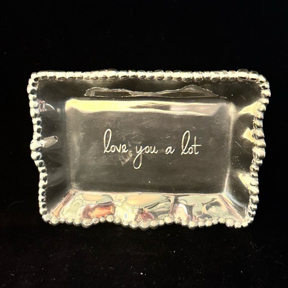 Beatriz Ball 5x7 Pearl Metallic “Love you a lot” tray